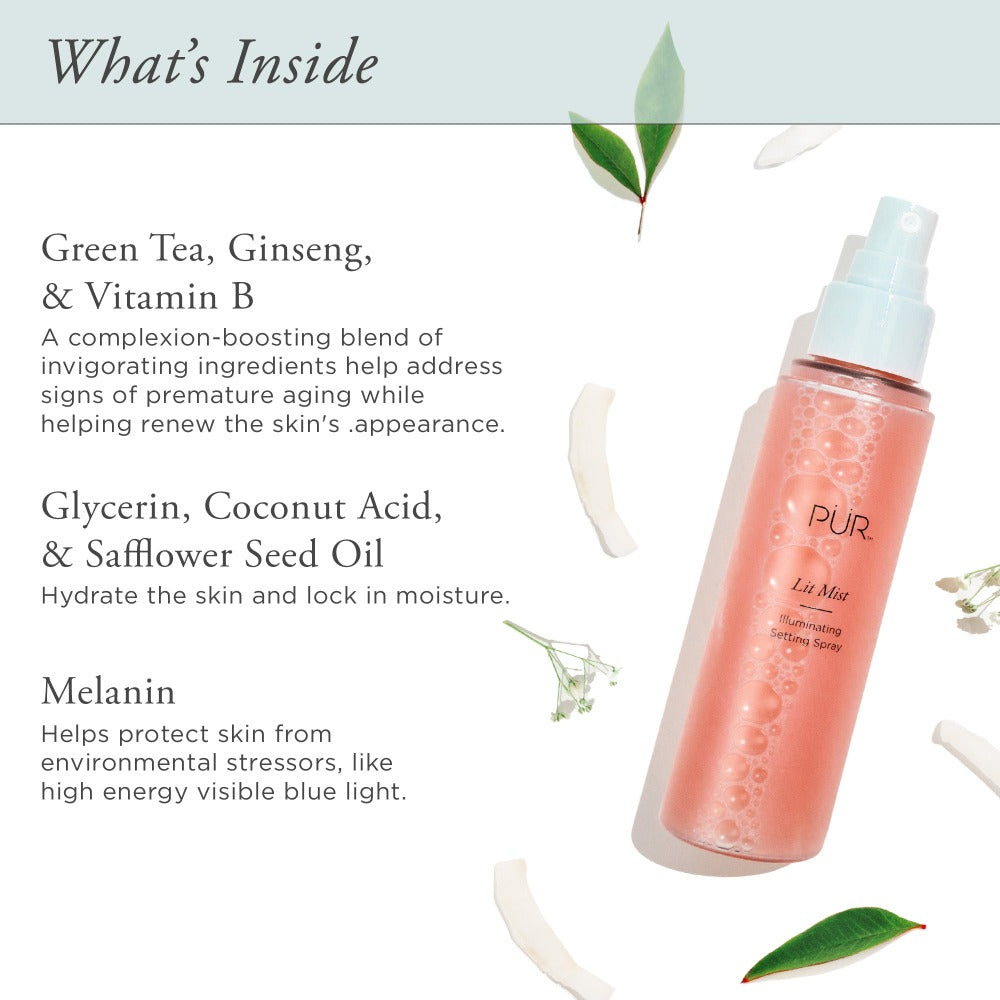 Lit Mist Illuminating Setting Spray at PÜR Cosmetics UK