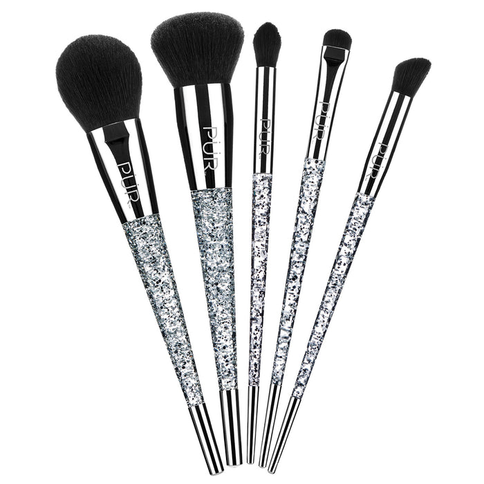 Crystal Clear 5-piece Cruelty Free Brush Collection