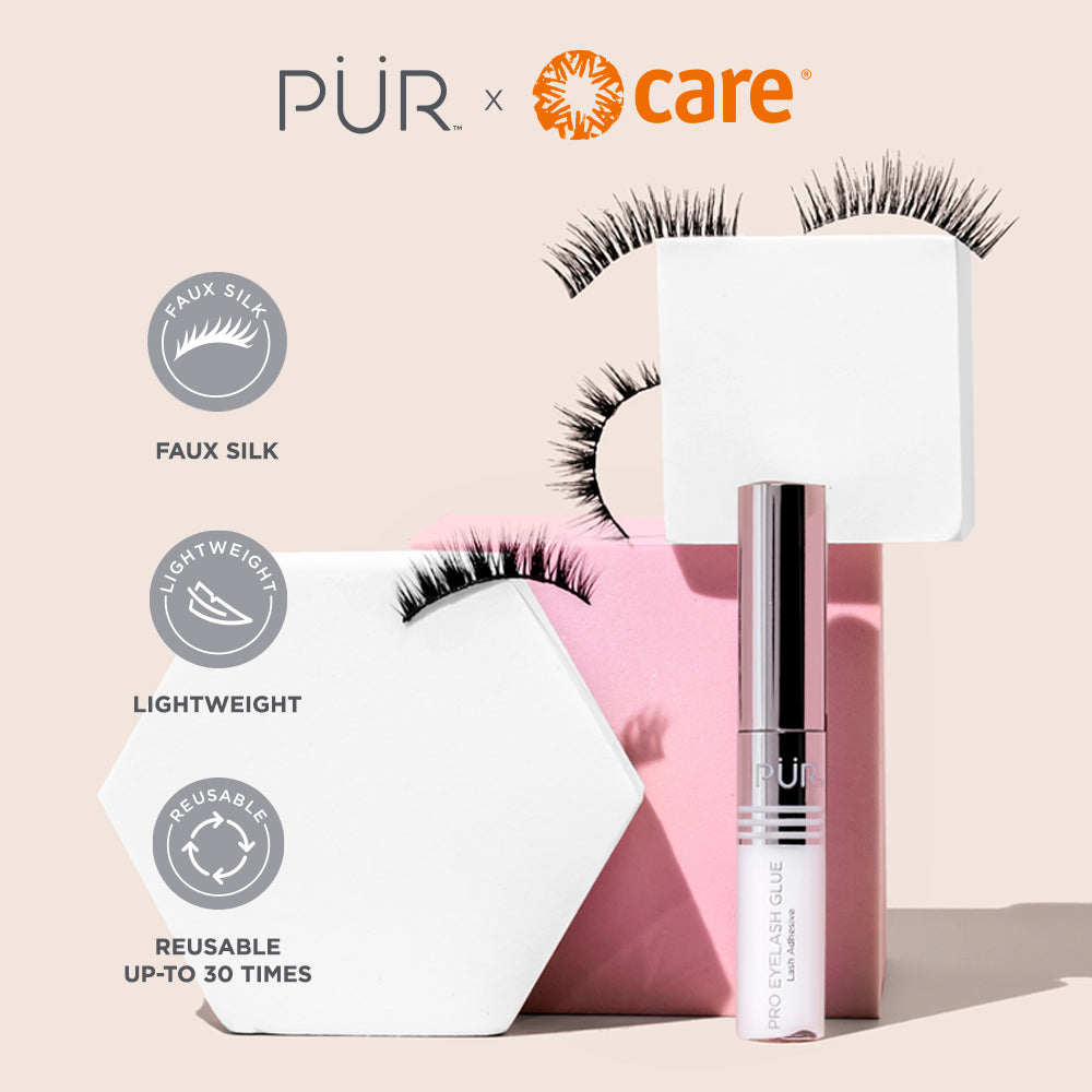 PÜR x CARE 3-Piece PRO Eyelash Kit