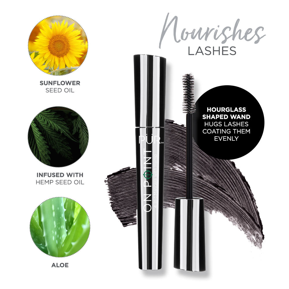 On Point 4-in-1 Mascara with Hemp