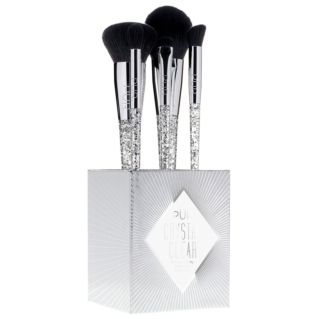 Crystal Clear 5-piece Cruelty Free Brush Collection packaging